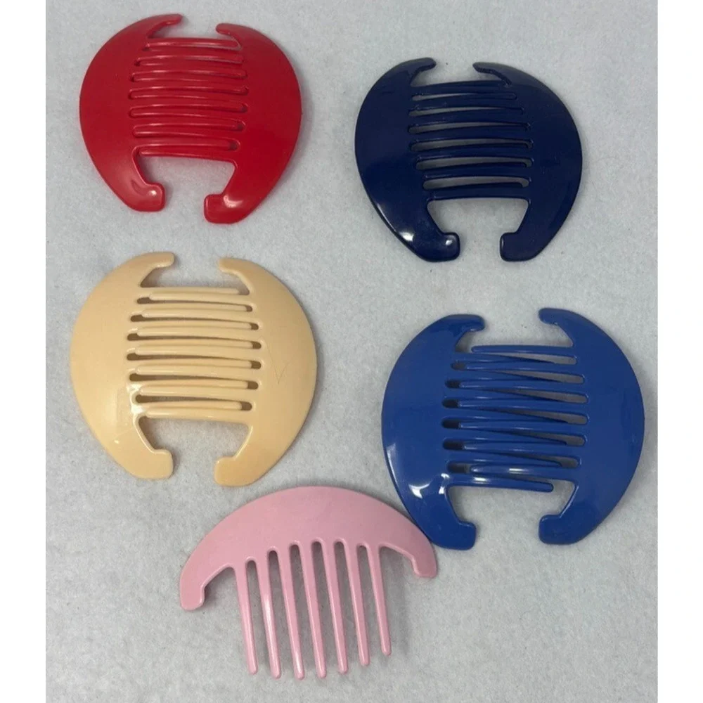 Vtg GOODY TZERS Hair Cincher Clip Banana Comb Large 5 inch Lot‎ Of 4 Sets 80's